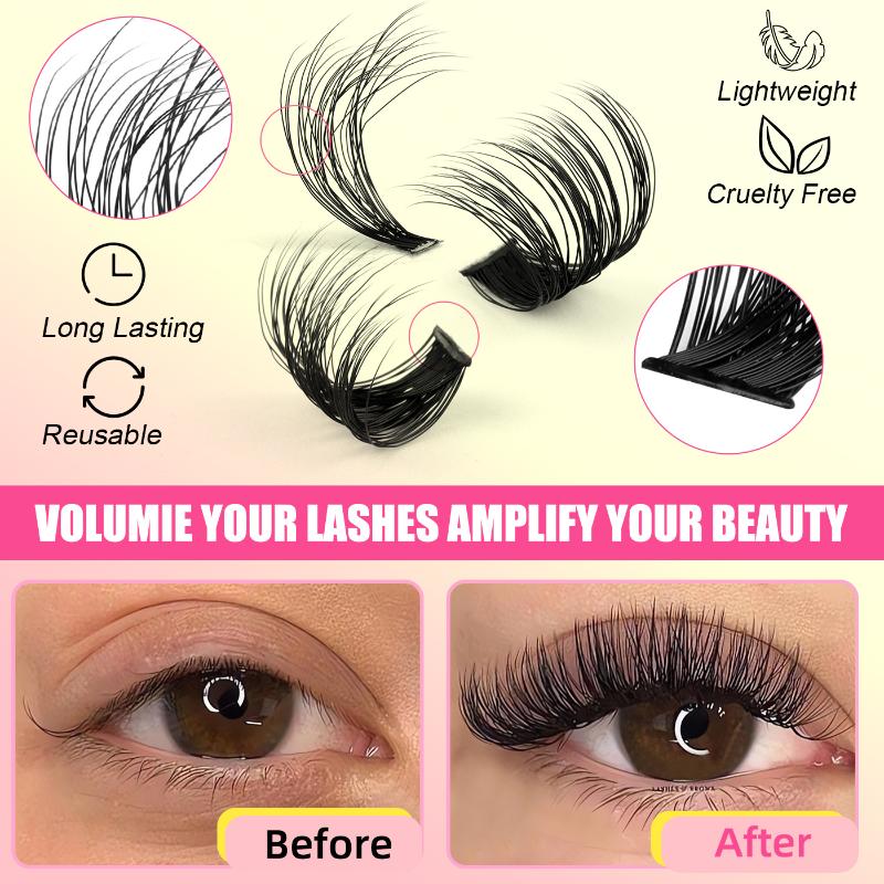 Eyelash Extension Volume Lashes - Ciglia Finte a Ciuffetti, Lunghezze Miste,