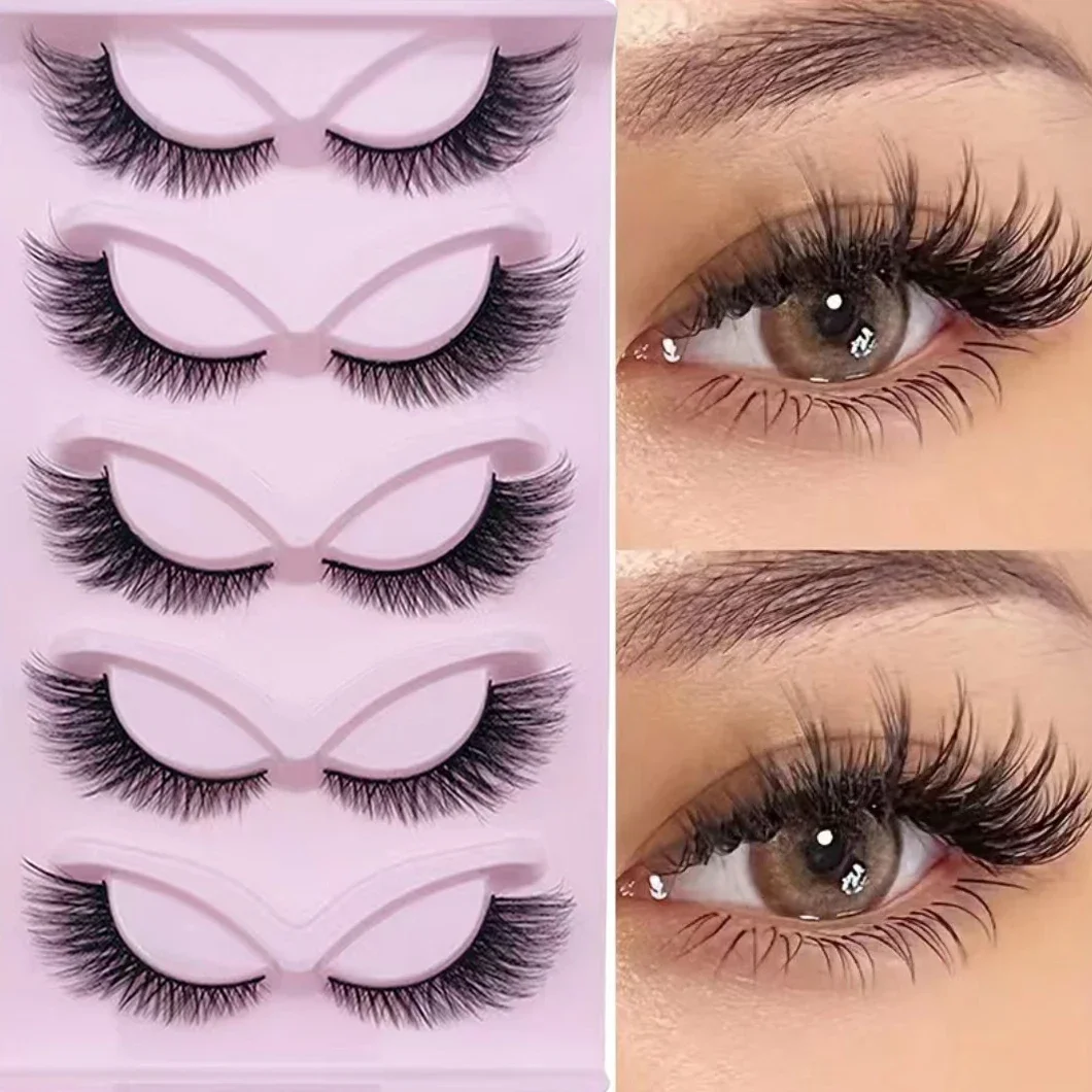 Eyelash Extension Cat Eye Wispy - 5 paia di ciglia a occhi